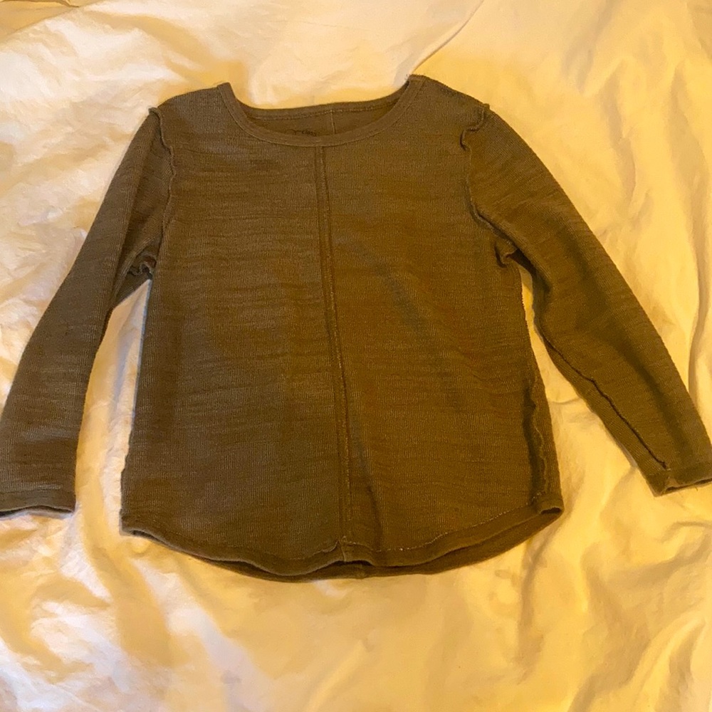 Art class boys olive green long sleeved knit shirt